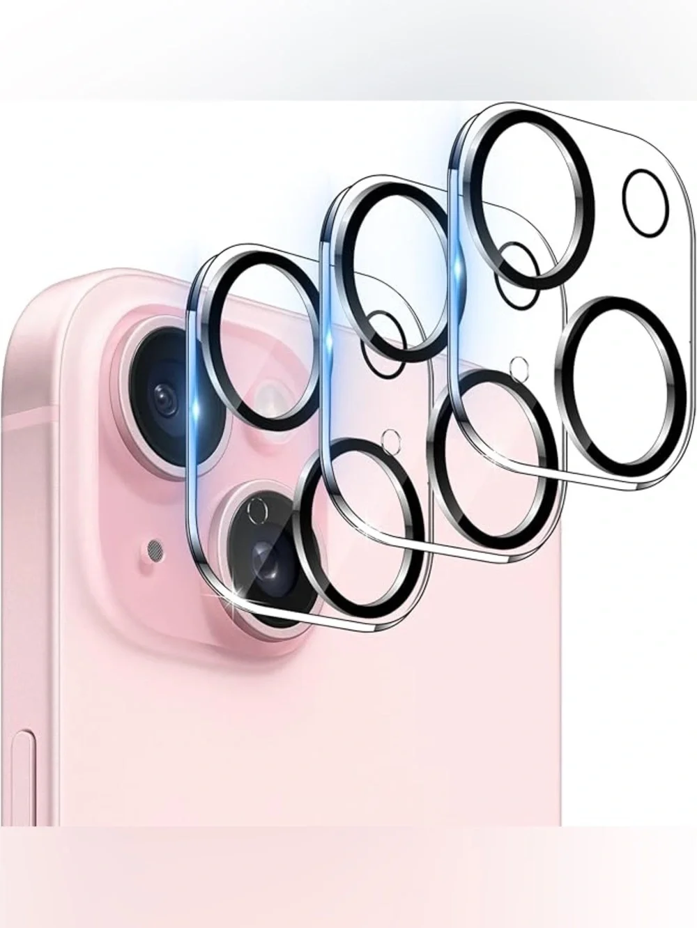 [3 Pack] Camera Lens Protector for iPhone 15/15 Plus